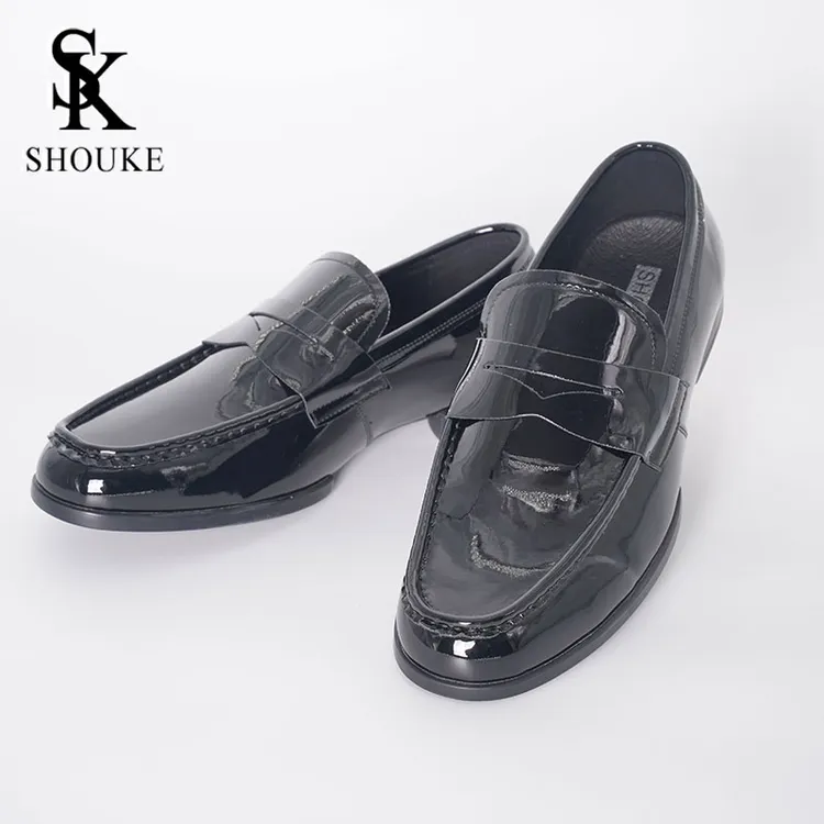 男士百搭潮流透气轻职风套筒英伦风休闲皮鞋豆豆鞋英伦皮鞋男鞋