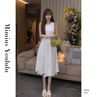 【mimius】肉肉 高级感不规则设计气质无袖连衣裙 G04246