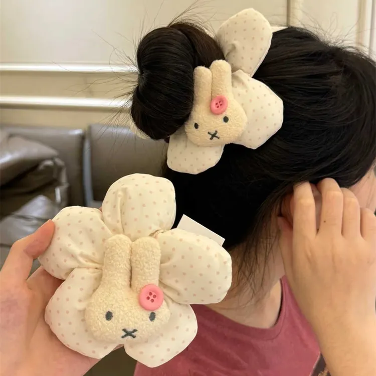 可爱ins卡通米菲兔大肠发圈扎头发发绳高颜值少女心甜美发饰新款
