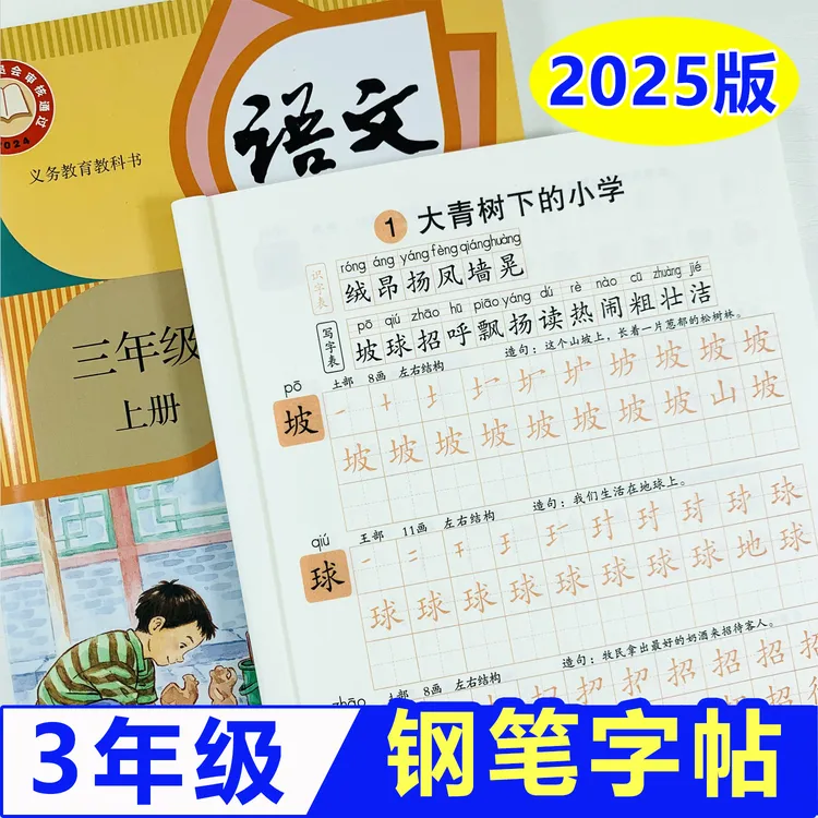 三年级上册字帖2025练字帖人教版带笔顺钢笔练习写字语文同步下册