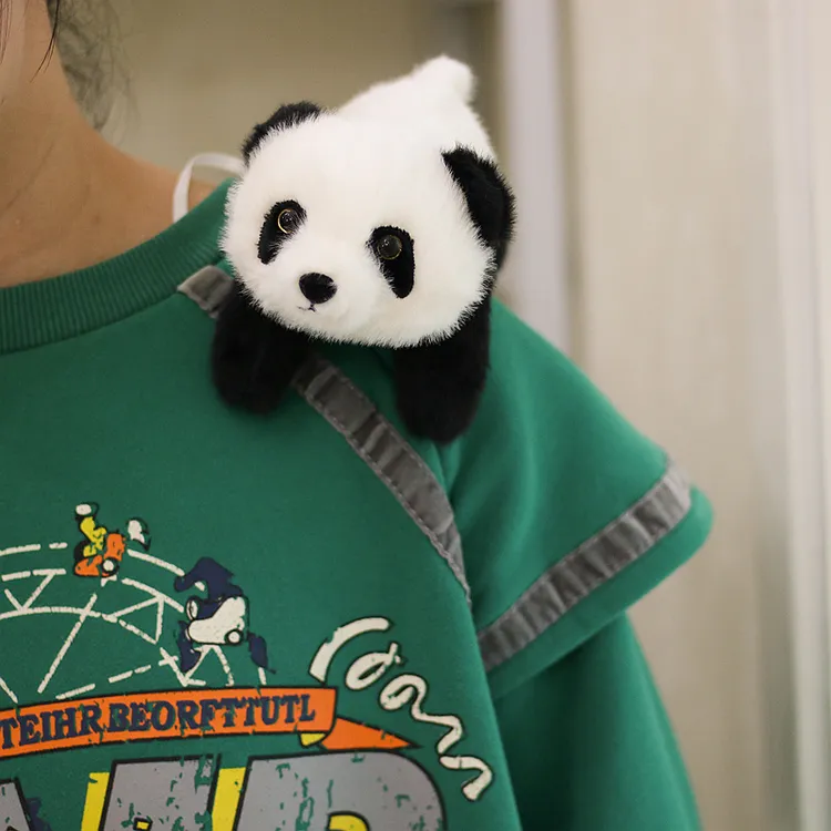 正版趴肩膀熊猫毛绒玩具公仔生日礼物玩偶成都基地同款面料好可爱