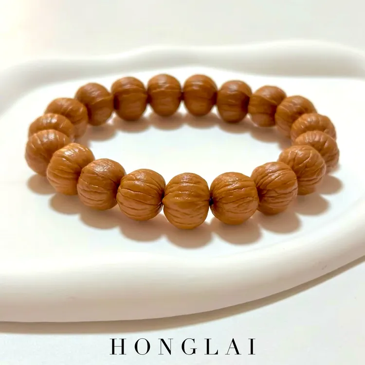 【洪莱】 精品南瓜-原色猴头手串