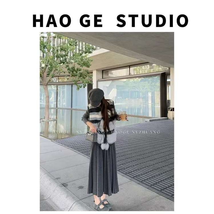 浩哥严选●圆舞曲HGQ5BSQ4092A半身裙预显瘦日常小众百搭长款秋冬