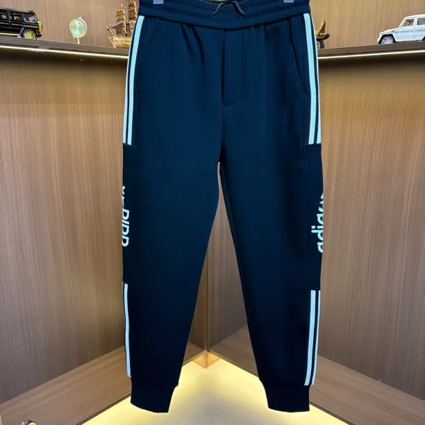 512男士新款刺绣运动风常规款休闲束脚卫裤长裤春秋季时尚百搭