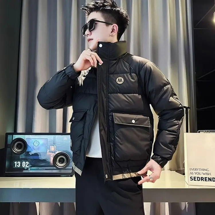 男士棉衣秋冬季新款痞帅立领棉服男装加厚保暖棉袄外套春秋款夹克