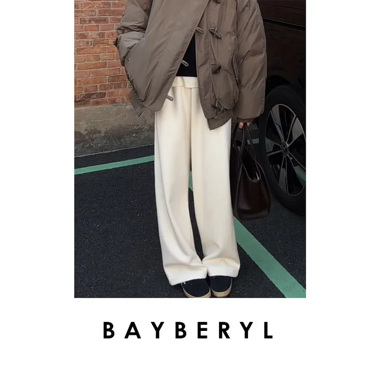 CC12-BAYBERYL老贝雪花裤*松紧腰抽绳宽松百搭休闲裤 XXK5I1503