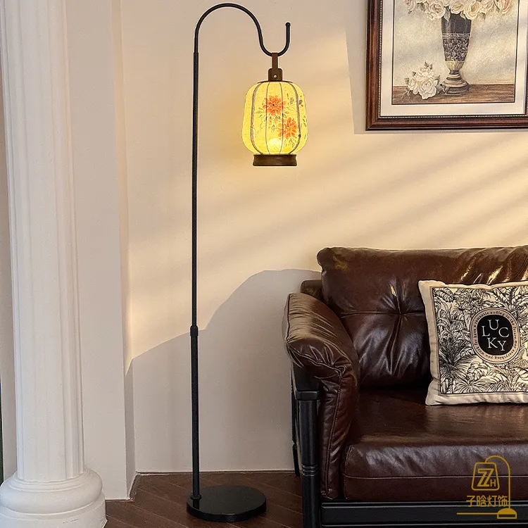宋式美学可伸缩立式台灯新中式长续航茶室客厅玄关柔光装饰落地灯
