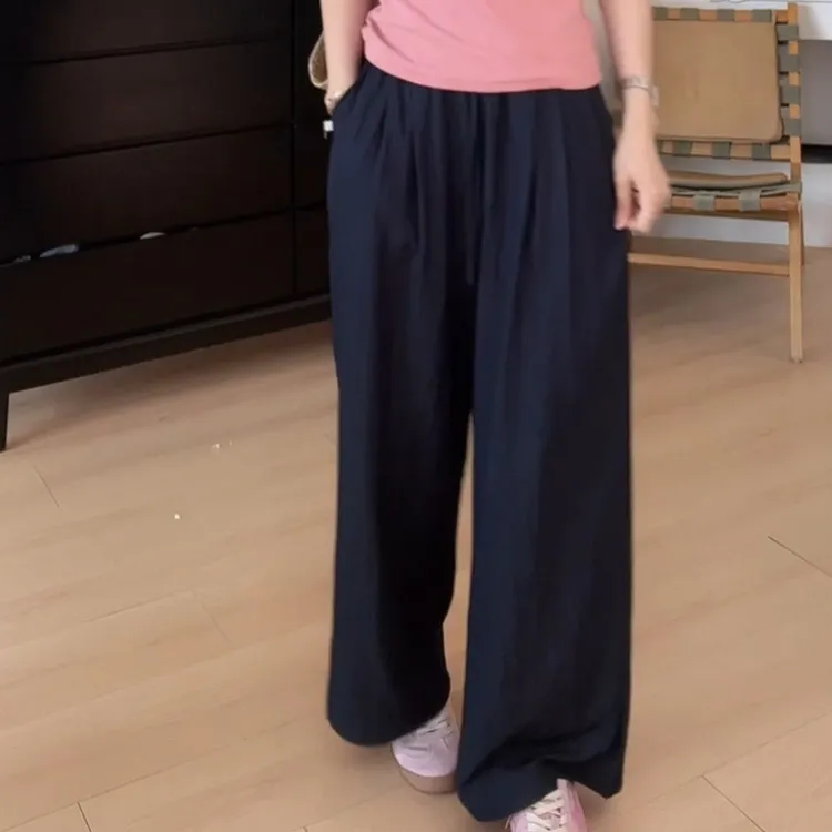 2025夏季休闲时尚百搭宽松舒适遮胯显瘦休闲长裤LK2502690