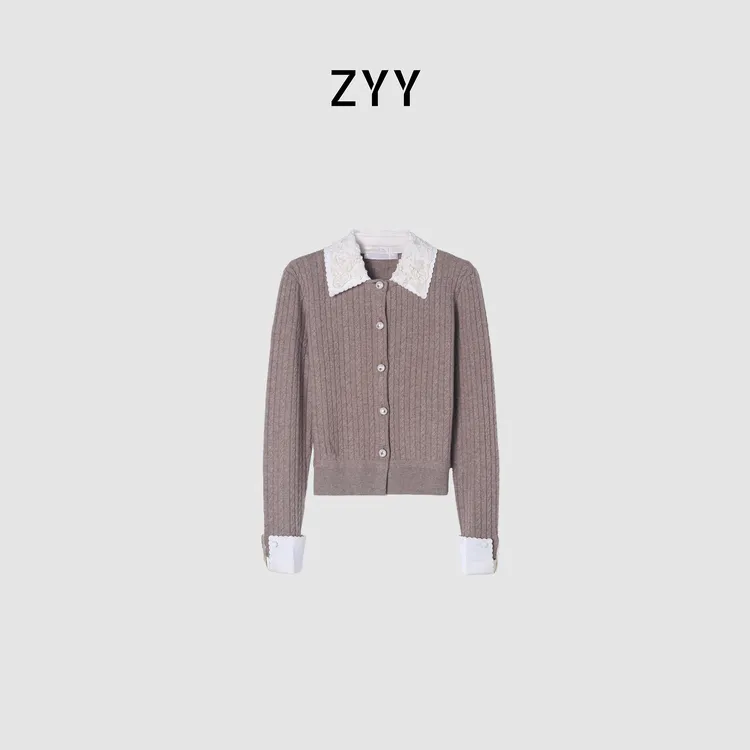 ZYY【南法假日】2025S/S新品刺绣花边领针织衫开衫X25DMZZS04939
