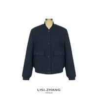 LISI.ZHANG--【羽绒胆毛呢外套】加绒加厚毛呢羽绒服短外套