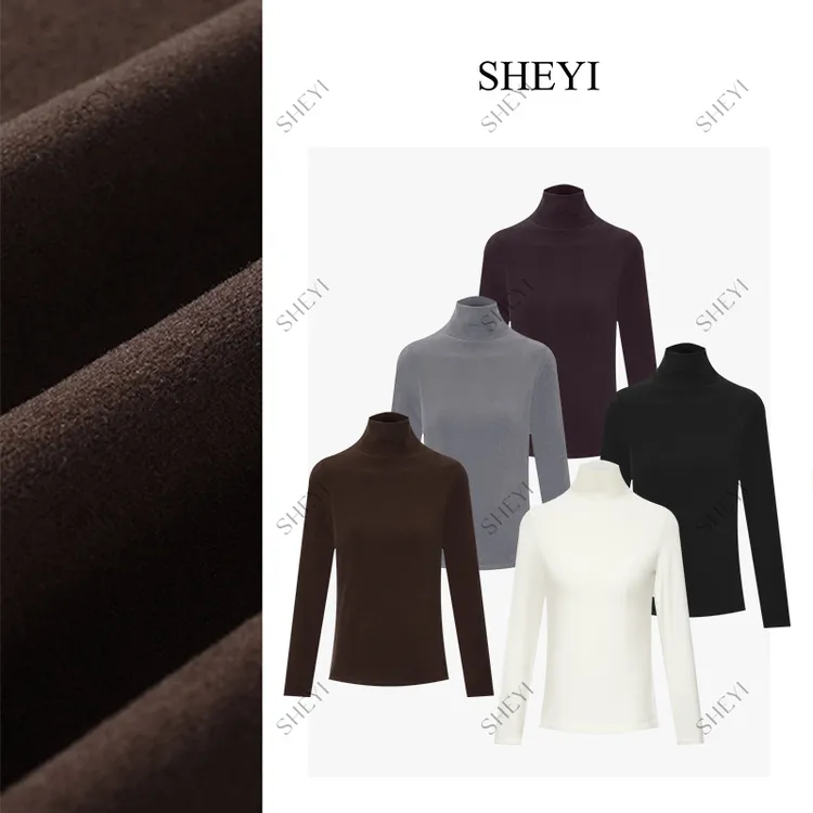 【莱赛尔暖姜绒】高领打底衫女秋冬2025新款显瘦长袖T恤洋气女上衣H