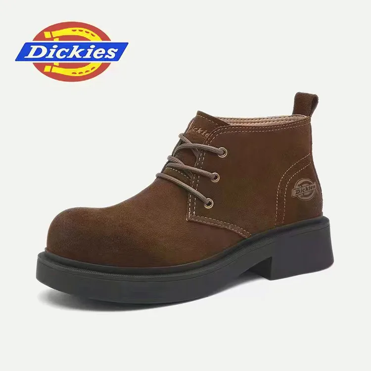 Dickies圆头马丁靴男2025冬季工装靴英伦风复古厚底大头加绒款商品图