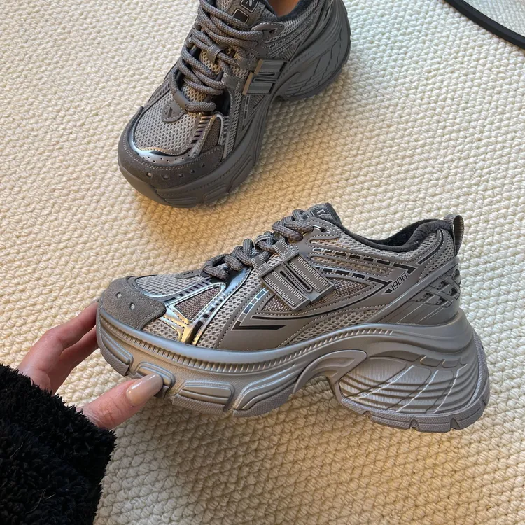 7厘米32333小码厚底真皮秀气老爹鞋系带软底轻便小个子休闲鞋加绒