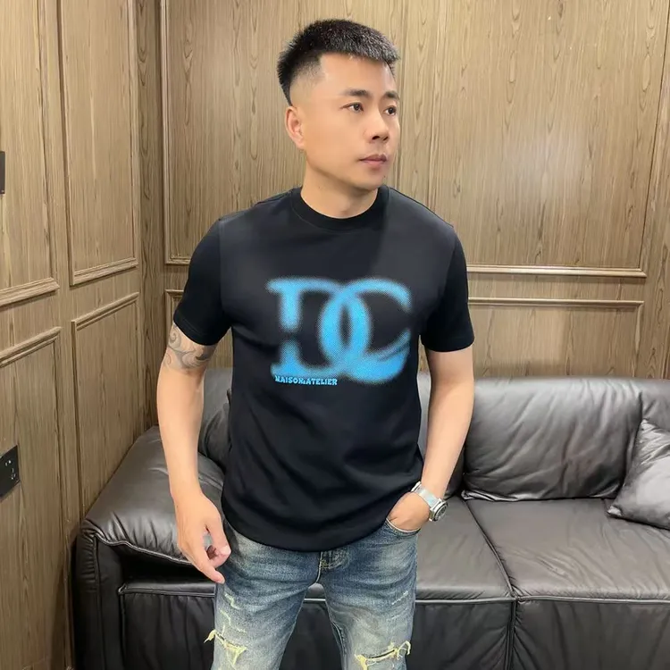 25秋冬7636男士时尚休闲简约弹力百搭个性圆领短袖T恤