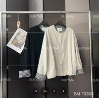杨杨 SM-10303休闲撞细格外套