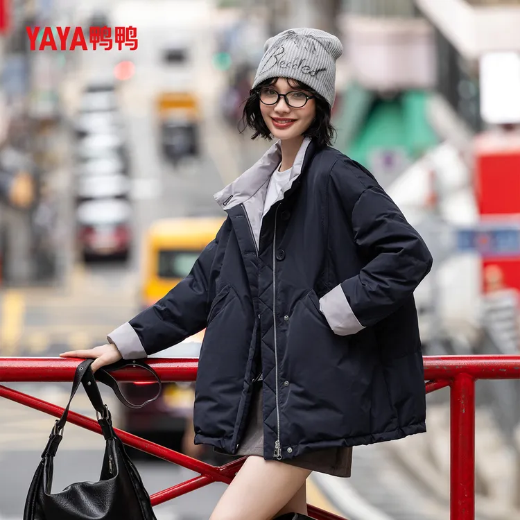 YAYA/鸭鸭羽绒服女款爆款2025新款正品新国标90绒保暖高级外套