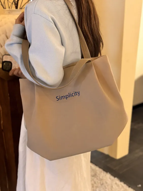 大容量单肩托特包包上班族宝妈女高中大学生妈咪包2025牛津手提袋