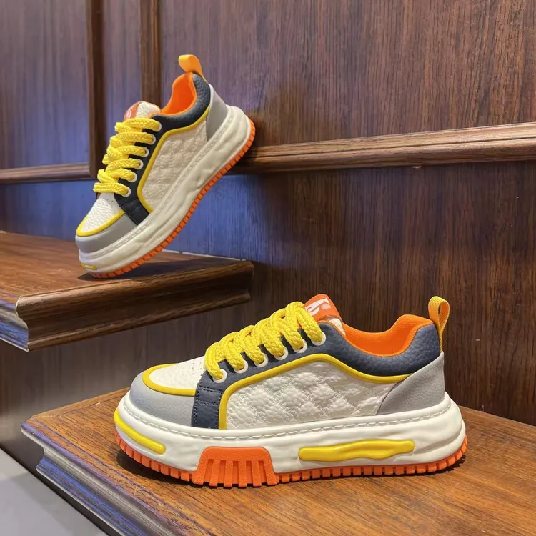 男鞋潮流拼色厚底增高时尚休闲鞋低帮男士软底舒适ins风潮男鞋子