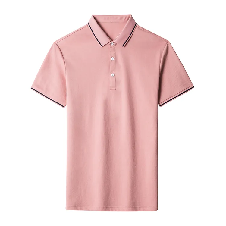 夏季男运动百搭t恤短袖简约上衣丝滑商务老钱风男装polo衫男款