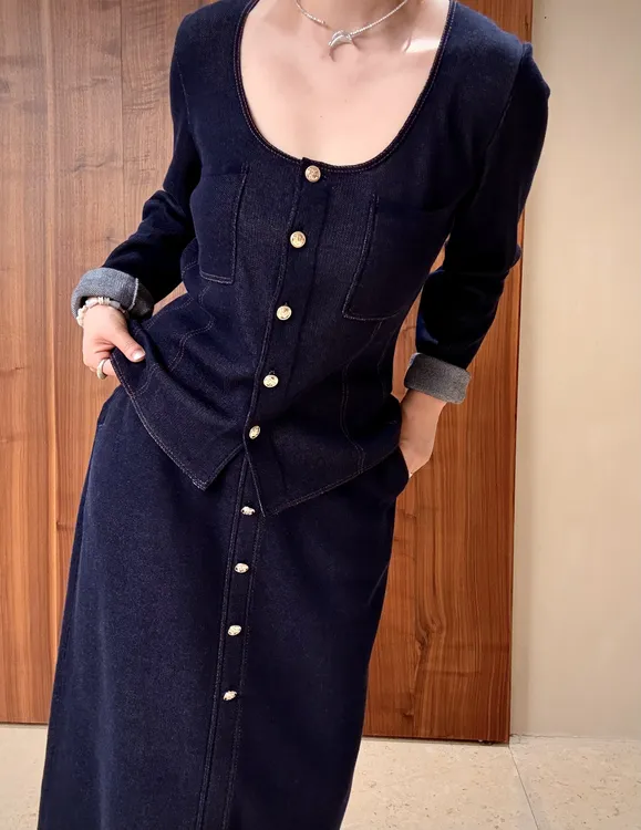 CRUSH 牛仔U领夹克