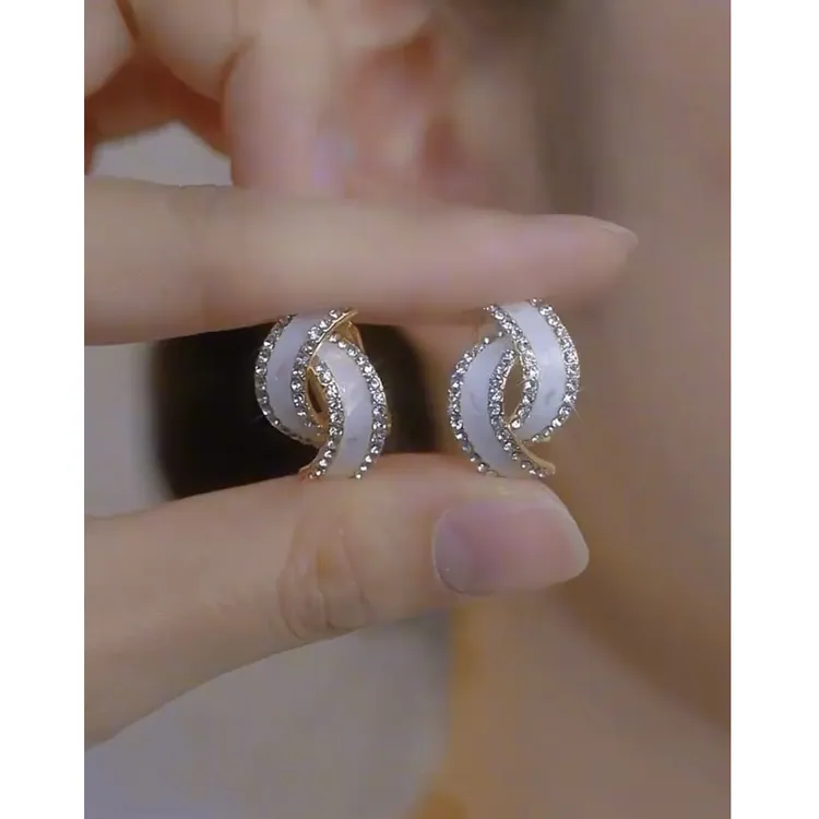 铜合金耳饰 新款轻奢【气质佳人】精致优雅时尚气质耳环耳扣0445