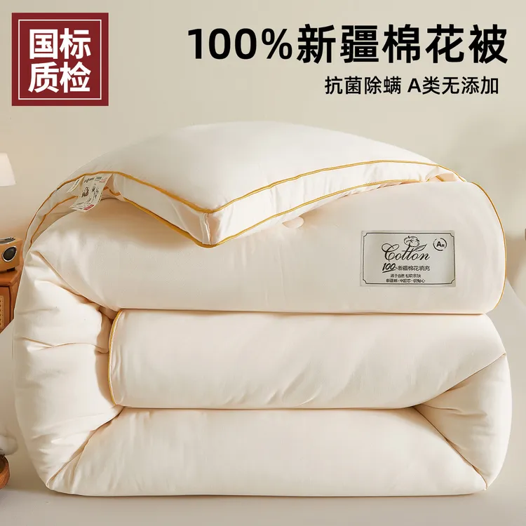 Hodo/红豆100%新疆棉花被冬被加厚10斤被子春秋被棉被芯四季通用