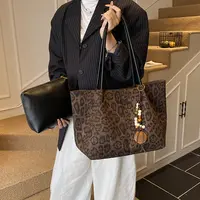 【漫威蒂尼】美拉德豹纹轻奢托特包大容量复古风单肩通勤百搭