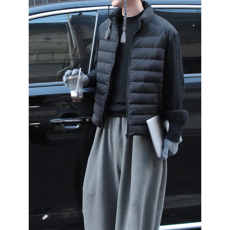 SDR Dirty新国标90白鸭绒排骨服 针织拼接可调节下摆羽绒服Week5