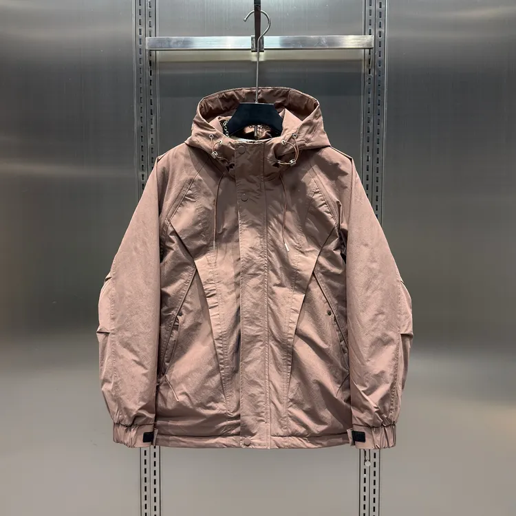 秋冬2025美式工装风连帽夹克外套男款痞帅冲锋衣高级感潮流棉上衣