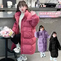 女童棉服长款冬装外套2025新款加厚棉衣秋冬女孩保暖冬季棉袄外套