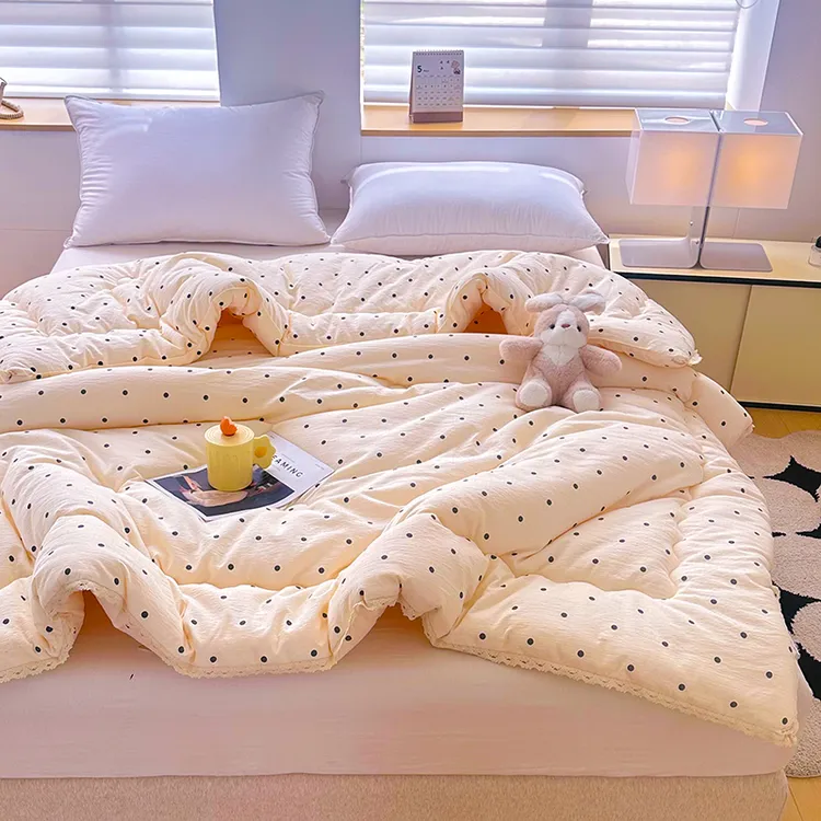 A类双层纱大豆纤维被春秋被冬被学生宿舍被子单双人空调被夏凉被