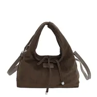 Scarlet Wong手提包简约韩系休闲柔软蝴蝶结托特女包