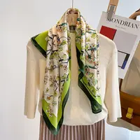 SJ200繁枝花语70*70丝巾围巾