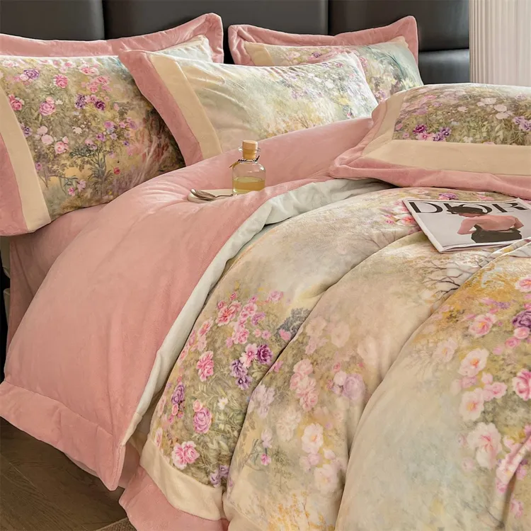 【品质款】A类牛奶绒四件套加绒双面绒被高端数码印花秋冬保暖床品商品图