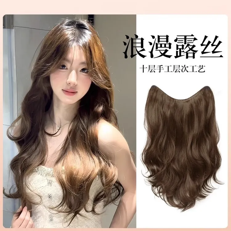 【浪漫露丝】大波浪卷发型一片式假 发片隐形无痕韩系大卷薄款