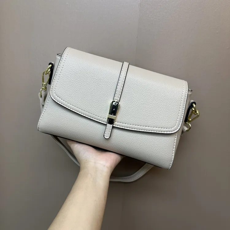 简约百搭精致轻奢软皮荔枝纹腋下单肩斜挎小方包