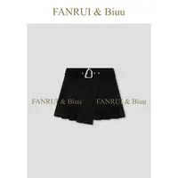FANRUI/泛芮「月光罗曼」轻奢洋气百褶显瘦皮裙设计感半身裙B18405