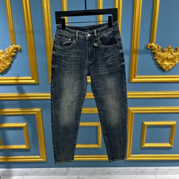 50092男士轻奢欧货印花牛仔裤