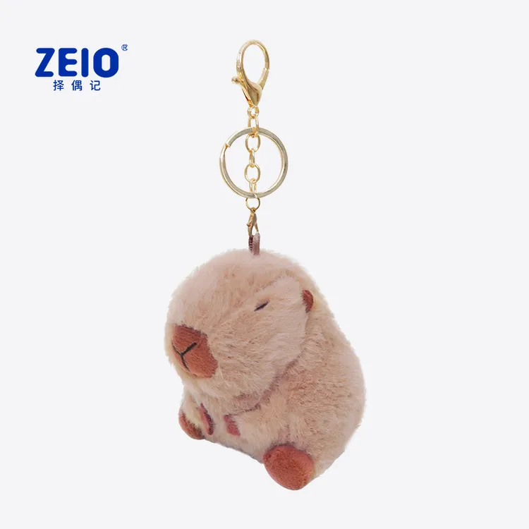 ZEIO择偶记水豚小挂件带钥匙扣自带趣味小挂件呆萌装扮搞怪可爱
