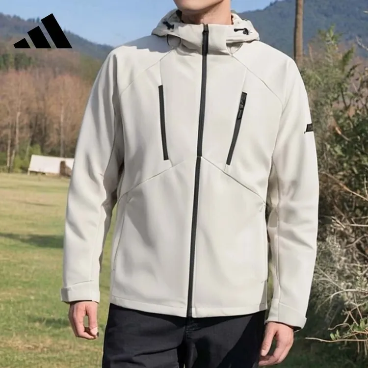 adidas/阿迪达斯外套男女夹克衫新款秋季运动休闲防风连帽 KG8967