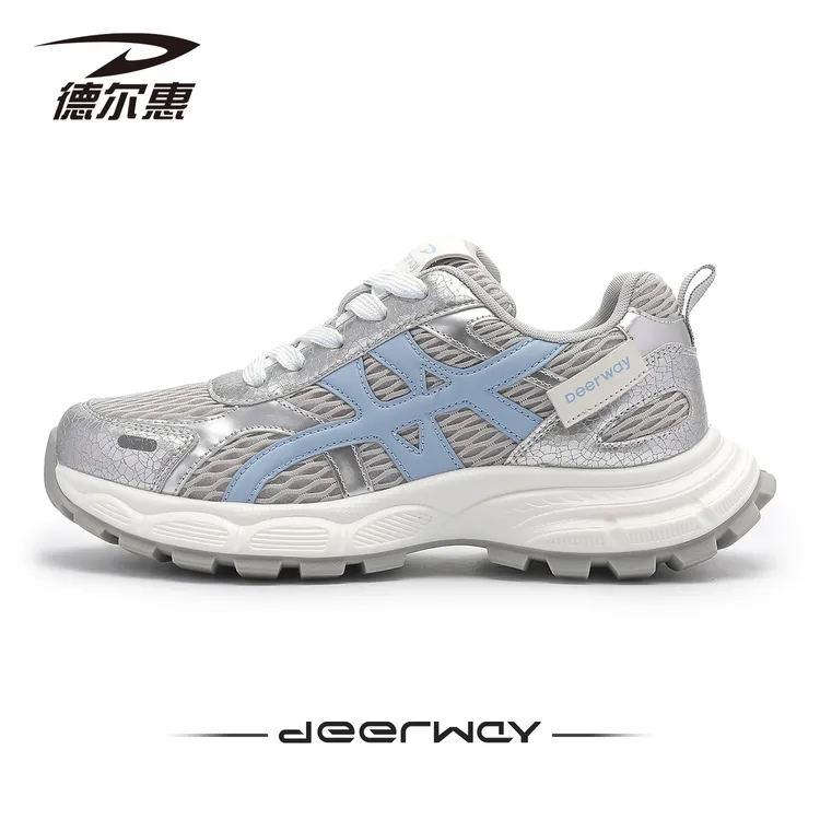 德尔惠女鞋厚底老爹鞋女款2025秋季新款增高复古百搭休闲运动鞋女