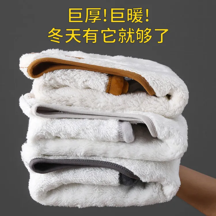 加绒加厚保暖背心男士冬季羊羔绒打底衫修身圆领无袖舒适贴身I