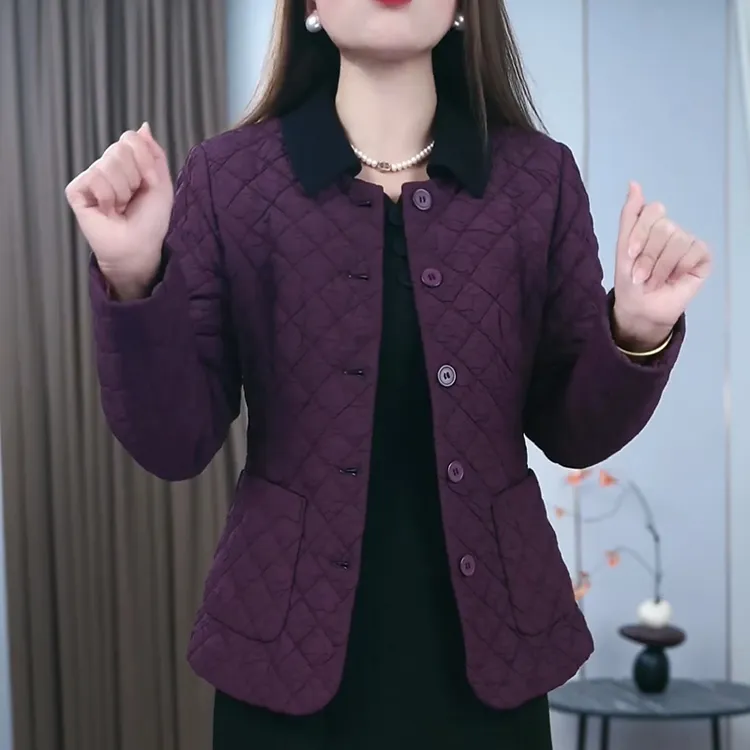 加厚时尚棉衣2025年冬季新款时尚气质中老年显瘦洋气保暖棉服外套