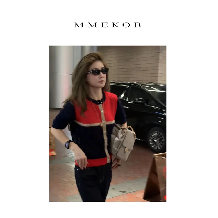 MMEKOR“泰晤士”针织衫 2025新款秋款静奢老钱风法式上衣 30156