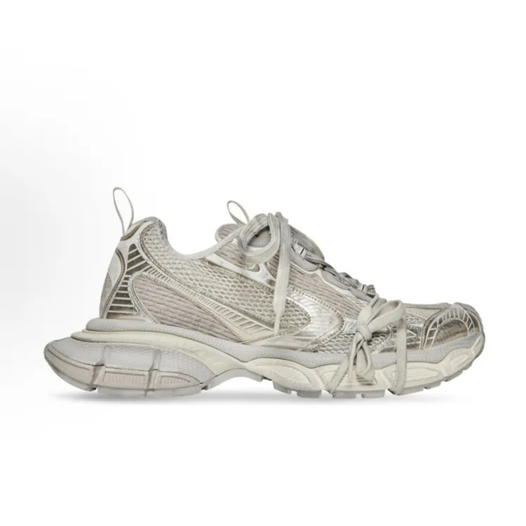 未使用 Balenciaga/巴黎世家 3XL 浅米色 金色 做旧时尚老爹鞋 