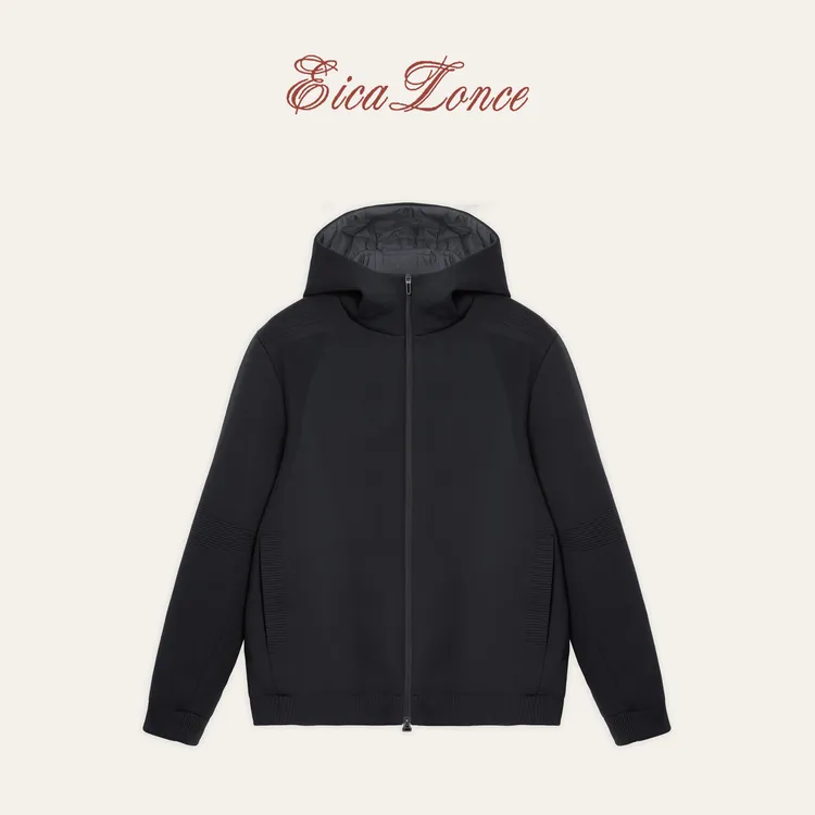 意卡伦萨 【暖冬上新】“DST双面穿”针织白鹅绒男保暖外套羽绒服2260