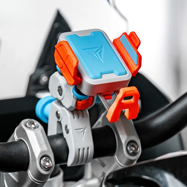 摩托车骑行导航电动车手机支架防震防抖防盗外卖踏板摩托车固定架