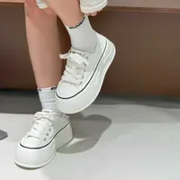 D0166韩版增高厚底显腿长小白鞋25年新款百搭踩脚两穿休闲板鞋