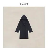 BOXUE ”云川“2025秋冬新款高级保暖纯色带帽大衣#240927W44