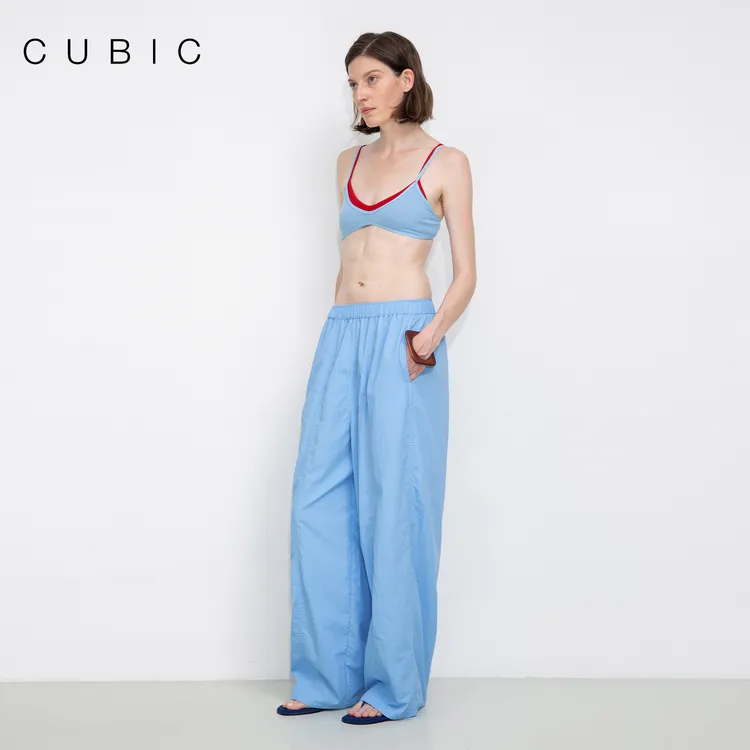 【叶赫那拉楠姐姐专属】CUBIC轻薄透气肌理极简锥形宽松显瘦休闲裤